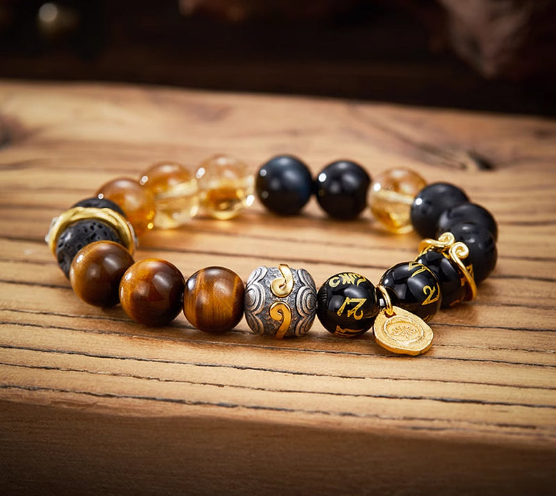 Unlock the Flow of Prosperity:Why This Black Agate &amp; Citrine Bracelet Is Worth Having