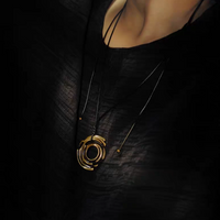 Power Energy Brushed Brass Pendant