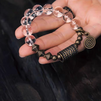 Serenity Energy Clear Quartz Brass Bracelet