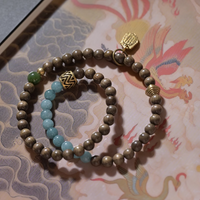 Serenity Energy Ebony Blue Chalcedony Bracelet