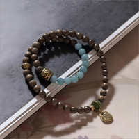 Serenity Energy Ebony Blue Chalcedony Bracelet
