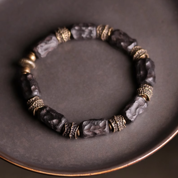 Serenity Energy Ebony Brass Bracelet