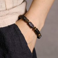 Serenity Energy Ebony Brass Bracelet
