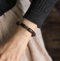 Serenity Energy Ebony Brass Bracelet