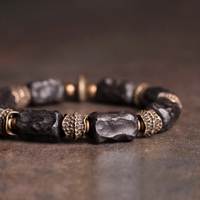 Serenity Energy Ebony Brass Bracelet