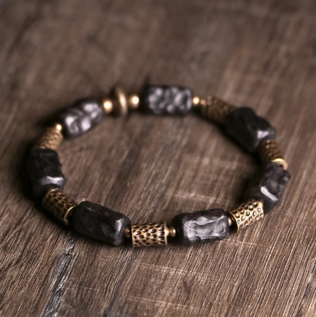 Serenity Energy Ebony Brass Bracelet