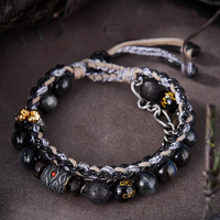 Light of Hope Pure Silver Lucky Buddha Beads Bracelet