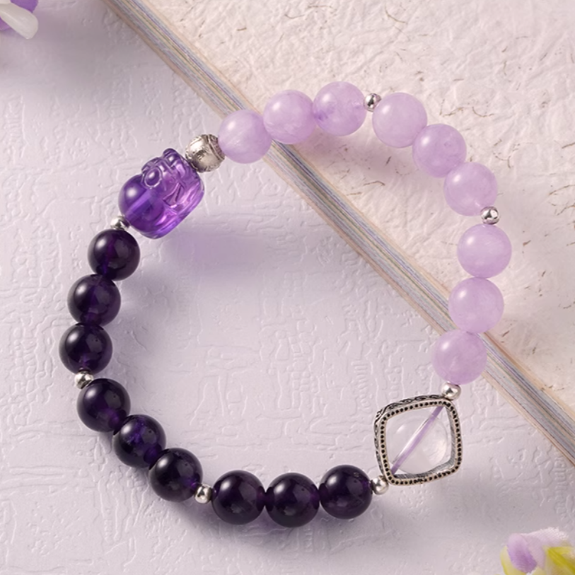 Peace & Calm | Purple Amethyst and Silver Bracelet