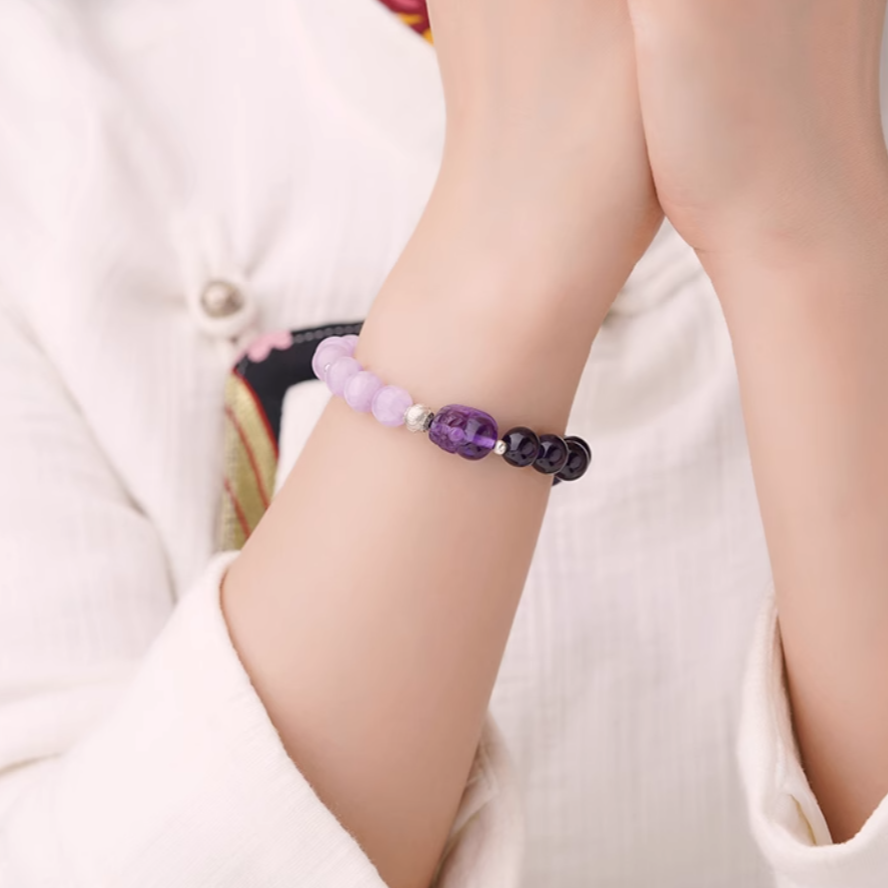 Peace & Calm | Purple Amethyst and Silver Bracelet