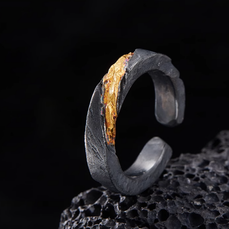 Eternal Fire Silver and Gold Ring