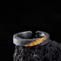 Eternal Fire Silver and Gold Ring