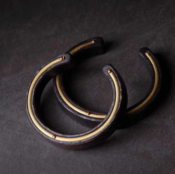 Tranquility Energy Ebony Brass Bracelet