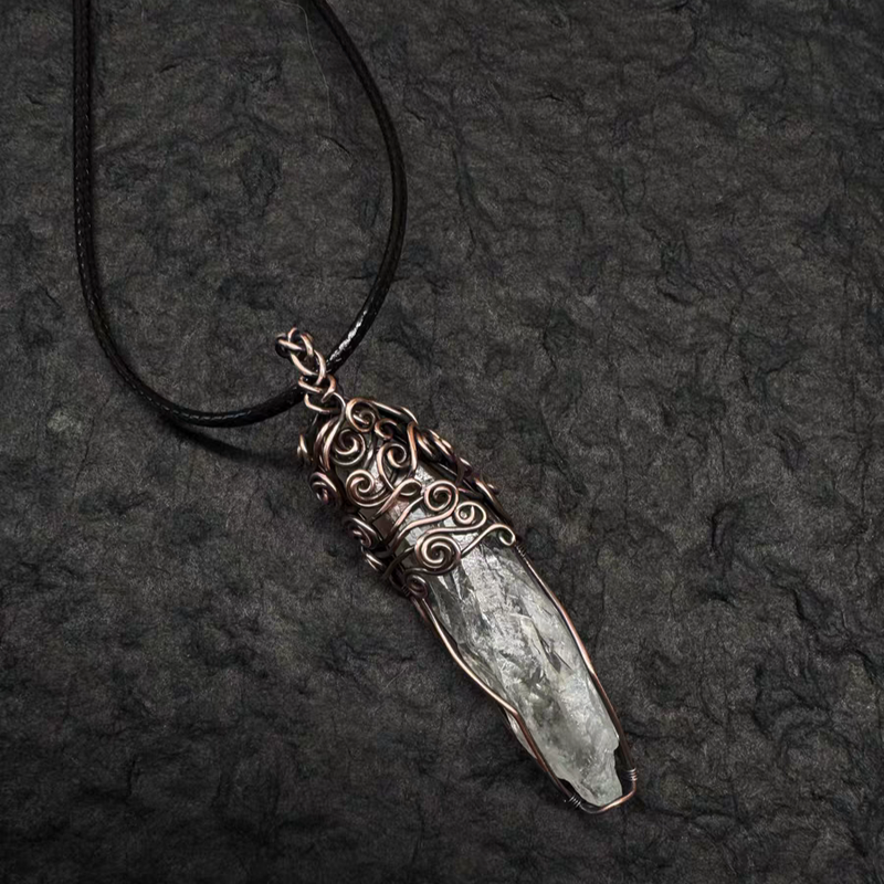 Protective Energy Crystal Rough Stone Pendant