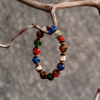 Wealth & Prosperity｜Gold Glaze Zodiac Incense Ash Energy Bracelet