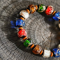 Wealth & Prosperity｜Gold Glaze Zodiac Incense Ash Energy Bracelet