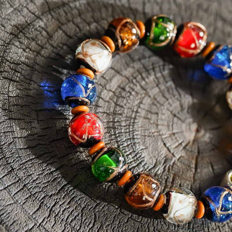 Wealth & Prosperity｜Gold Glaze Zodiac Incense Ash Energy Bracelet