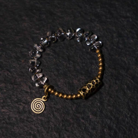 Serenity Energy Clear Quartz Brass Bracelet