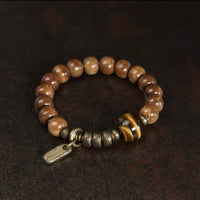 Prosperity Guardian Tiger Eye Brass Bracelet