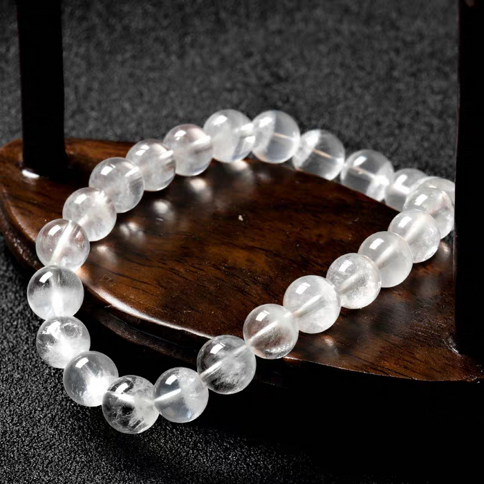 Peace & Calm | Healing Aura White Phantom Crystal Bracelet