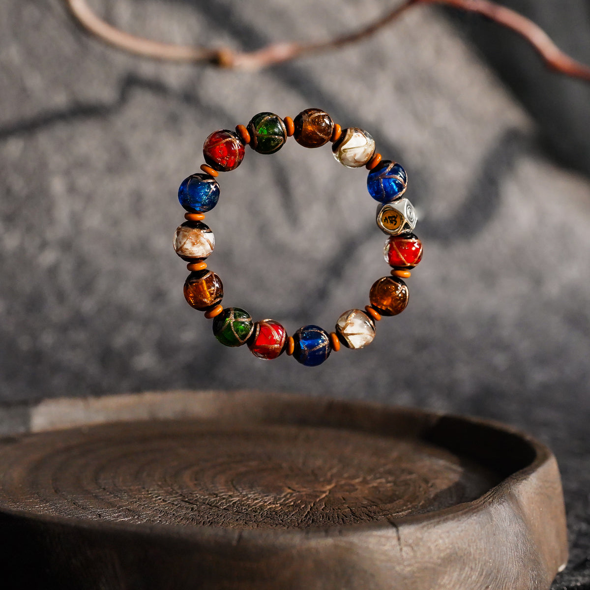 Wealth & Prosperity｜Gold Glaze Zodiac Incense Ash Energy Bracelet