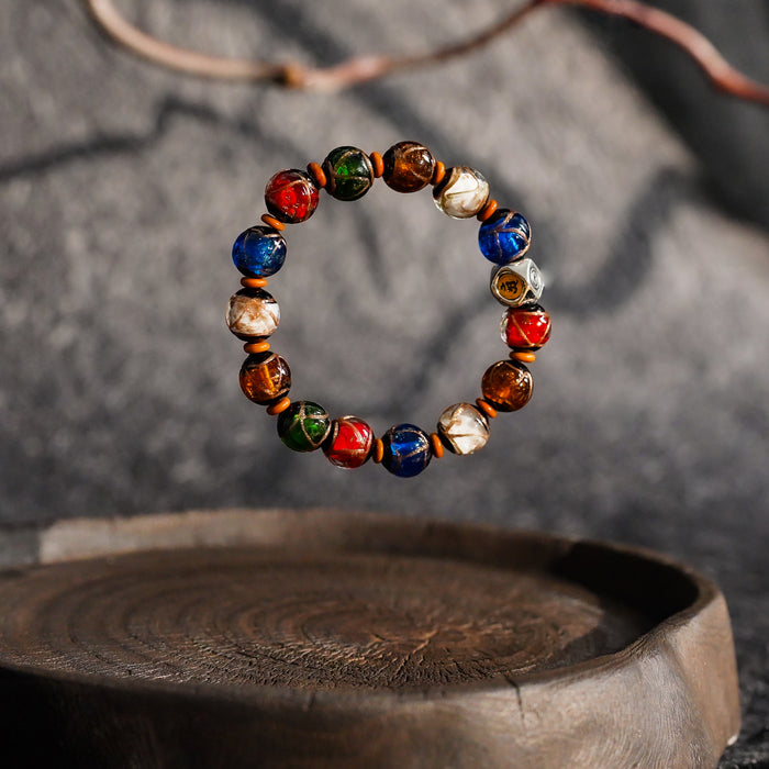 Wealth & Prosperity｜Gold Glaze Zodiac Incense Ash Energy Bracelet