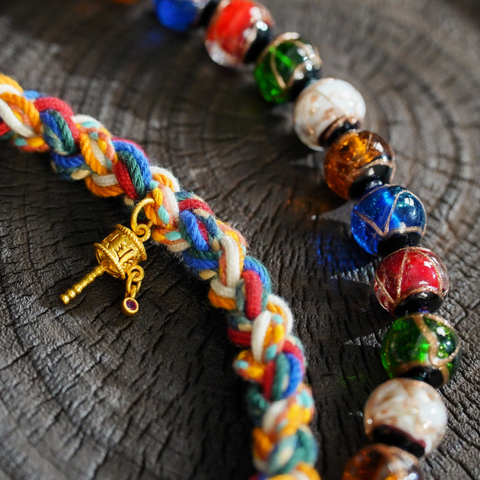 Incense Ash Crystal Double Braided Bracelet | For Heartfelt Connections, Energy Healing & Inner Serenity