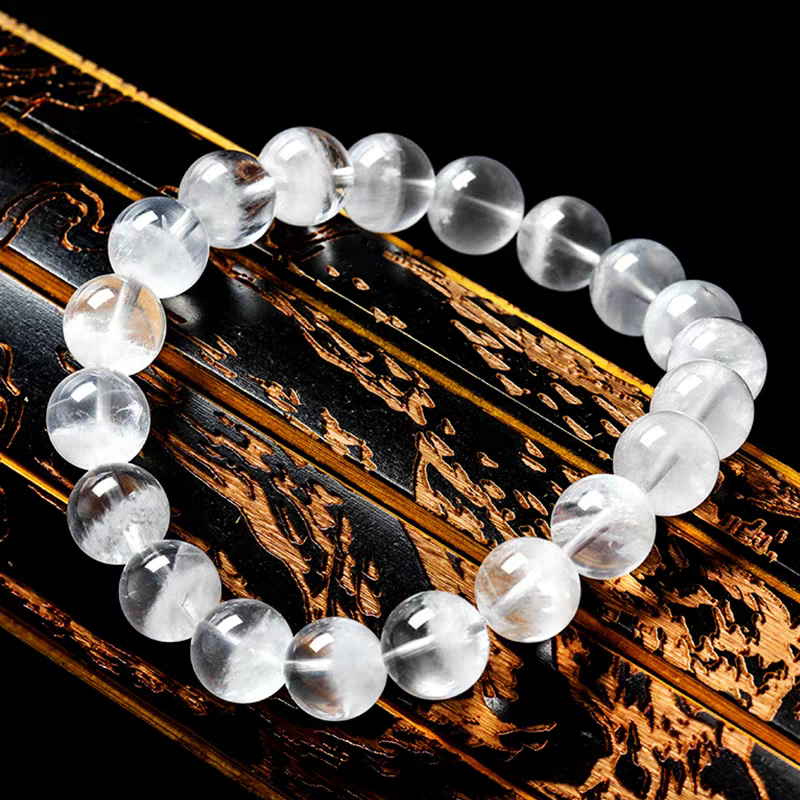 Peace & Calm | Healing Aura White Phantom Crystal Bracelet