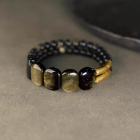 Gold Element Gold Obsidian Bracelet