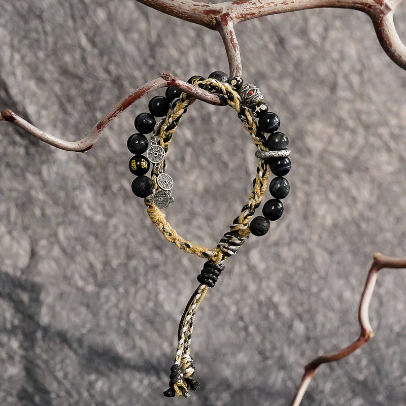 Confidence & Strength | Pure Silver Lucky Buddha Beads Bracelet