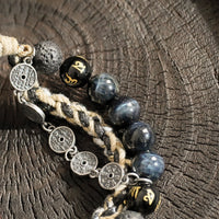 Confidence & Strength | Pure Silver Lucky Buddha Beads Bracelet