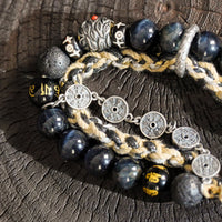 Confidence & Strength | Pure Silver Lucky Buddha Beads Bracelet
