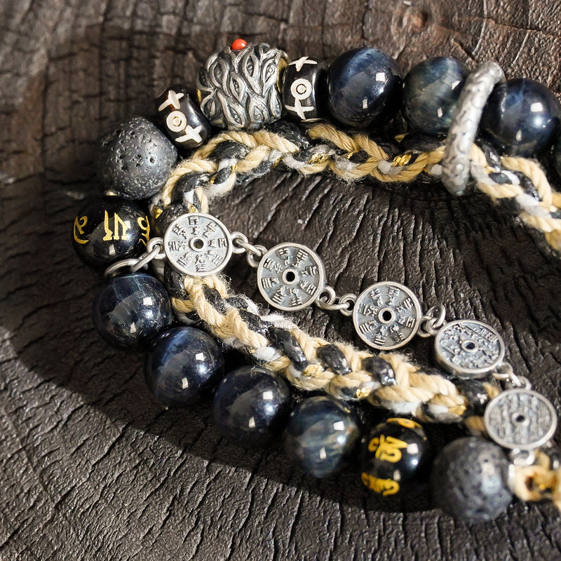 Confidence & Strength | Pure Silver Lucky Buddha Beads Bracelet