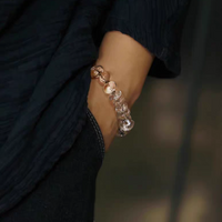 Serenity Energy Clear Quartz Brass Bracelet
