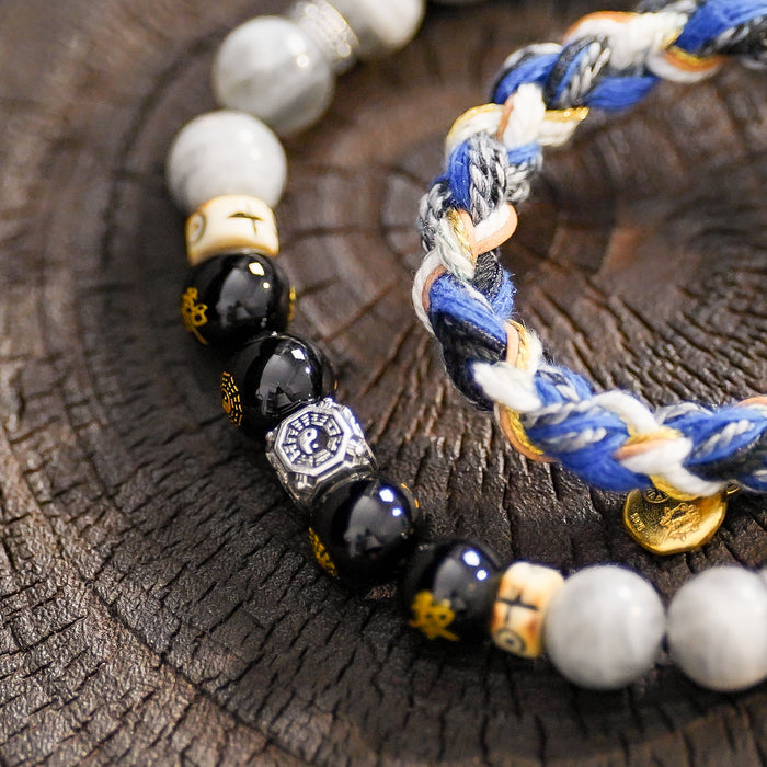 Labradorite Obsidian Bracelet |Designed for Meditation, Calm Focus & Mindful Living