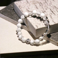 Auspicious Energy Clear Quartz White Turquoise Bracelet