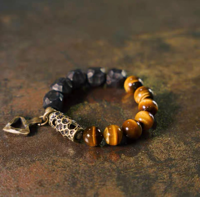 Prosperity Guardian Tiger Eye Ebony Bracelet