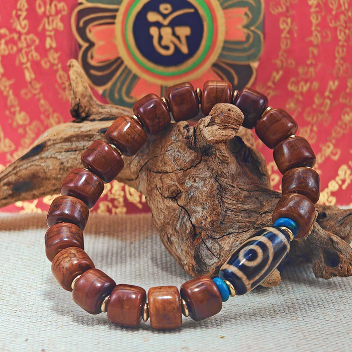 Fire Element Tibetan Yak Bone Bracelet