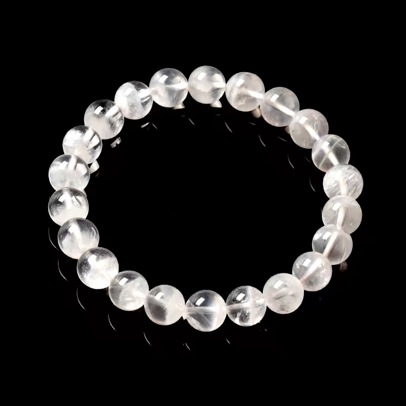 Peace & Calm | Healing Aura White Phantom Crystal Bracelet