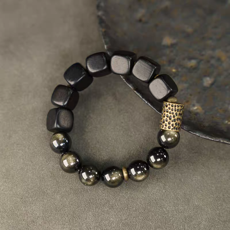 Lucky Energy Obsidian Ebenholz Armband