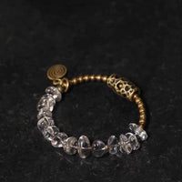Serenity Energy Clear Quartz Brass Bracelet