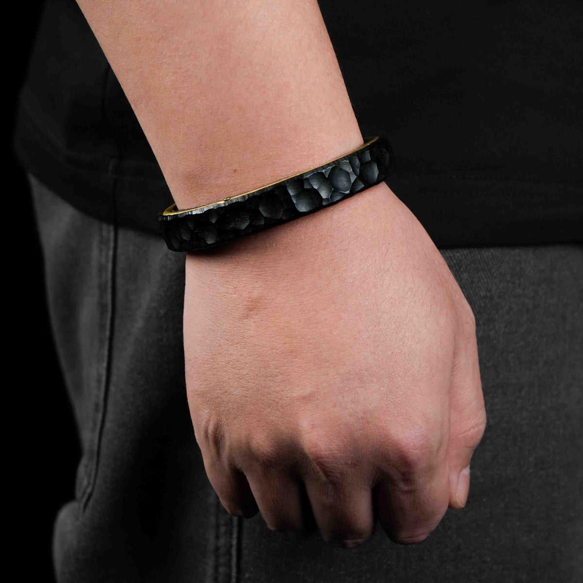 Peace & Calm | Black Ebony and Brass Bracelet