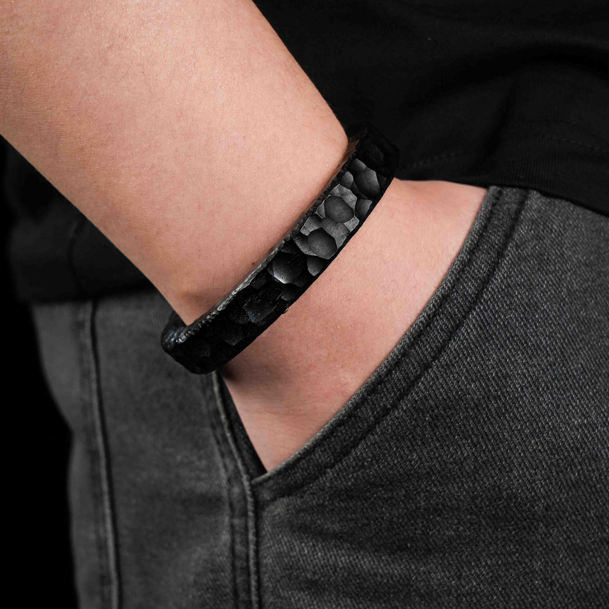 Peace & Calm | Black Ebony and Brass Bracelet