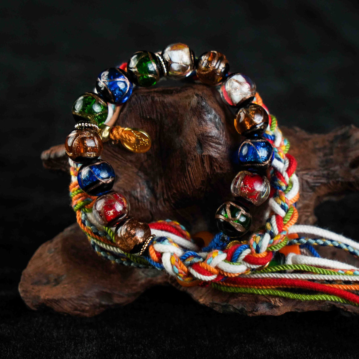 Love Energy Incense Ash Crystal Double Bracelet