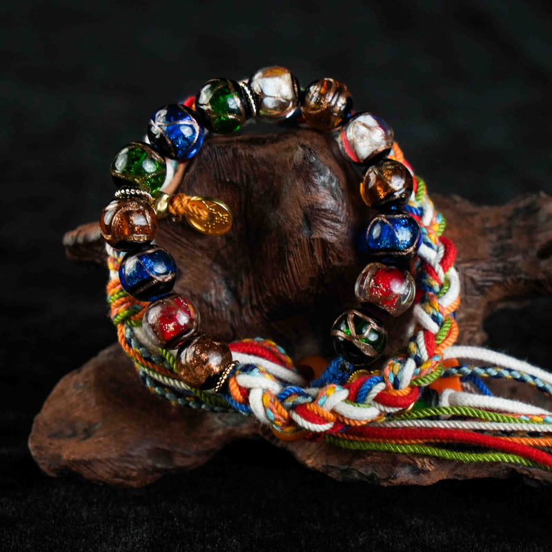 Love Energy Incense Ash Crystal Double Bracelet
