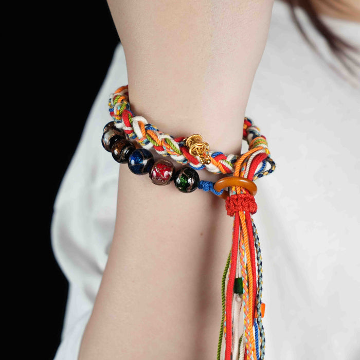 Love Energy Incense Ash Crystal Double Bracelet