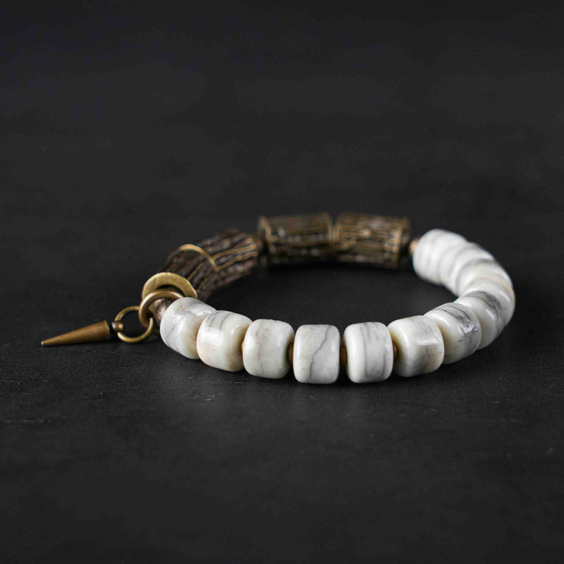 Protective Energy Ox Bone Brass Bracelet