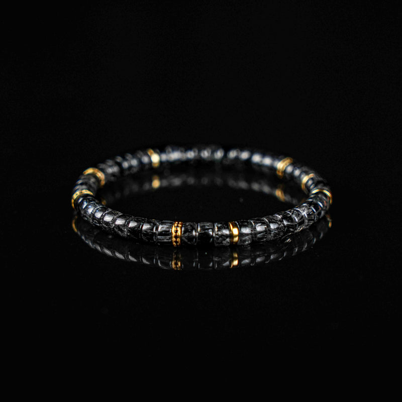 Protection | Silver Guardian Black Rutilated Quartz Bracelet