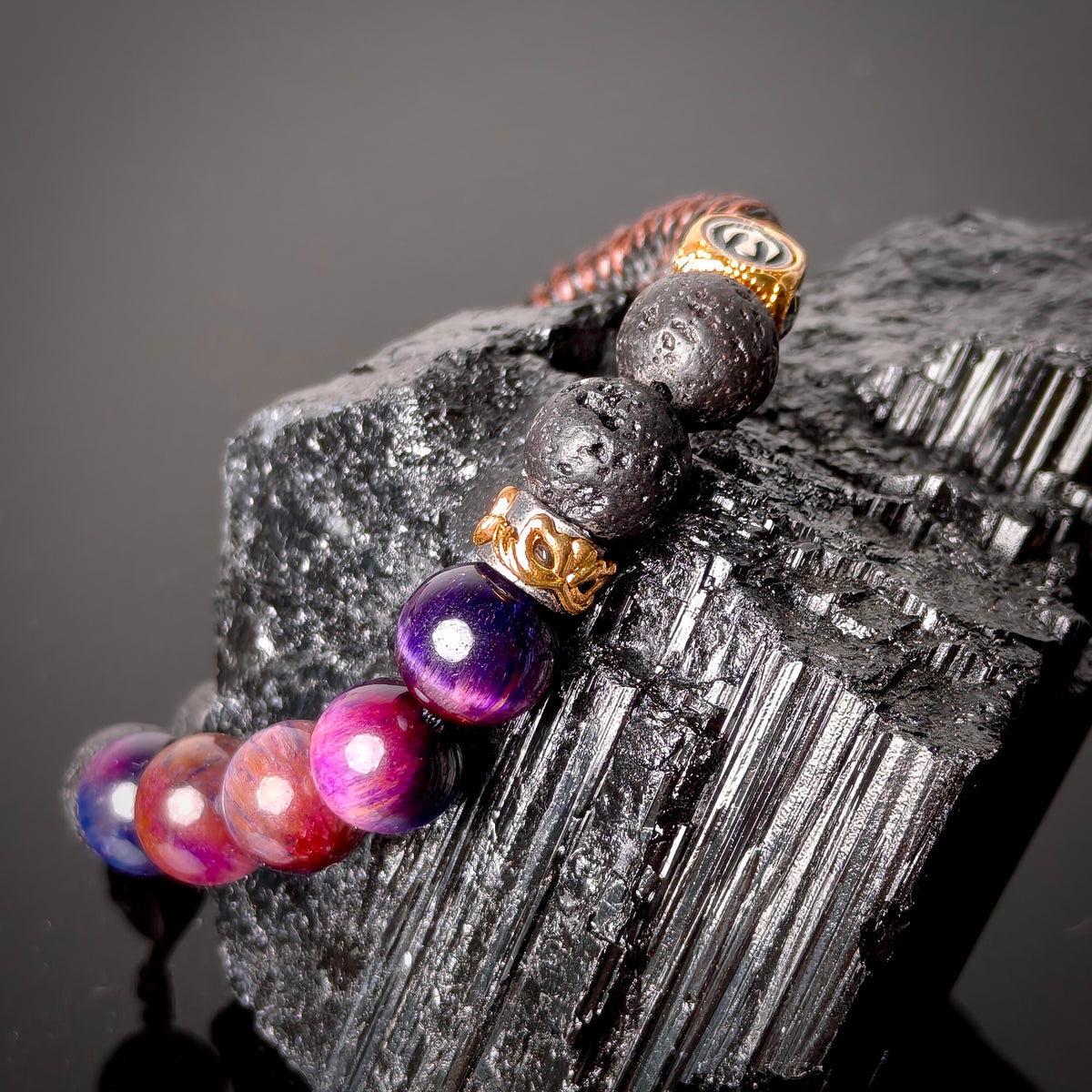 Purple Tiger’s Eye Bracelet | Infused with Prosperity Energy for Mindfulness & Wellness