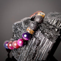 Purple Tiger’s Eye Bracelet | Infused with Prosperity Energy for Mindfulness & Wellness