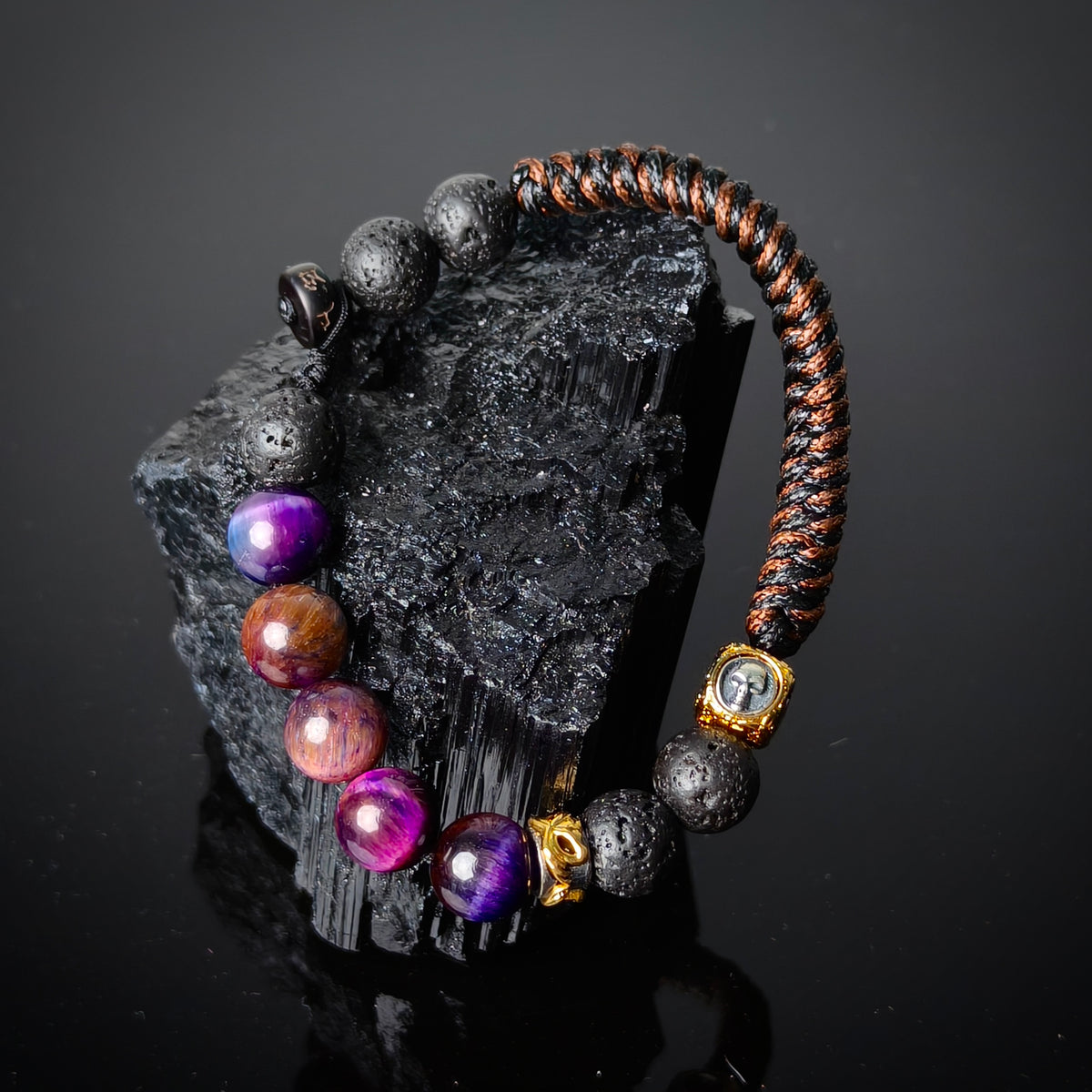 Purple Tiger’s Eye Bracelet | Infused with Prosperity Energy for Mindfulness & Wellness